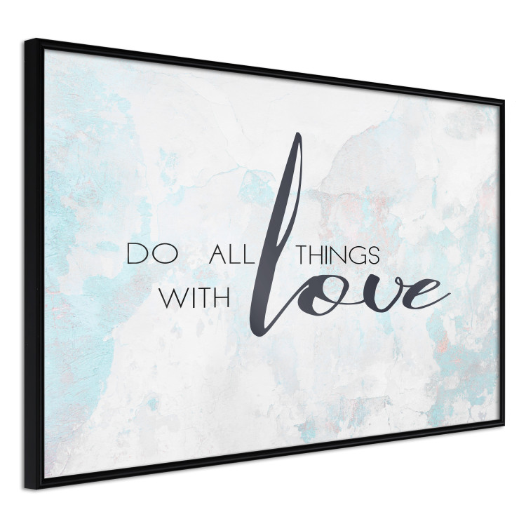 Wall Poster Do All Things with Love - motivational English quote and bright background 114456 additionalImage 10