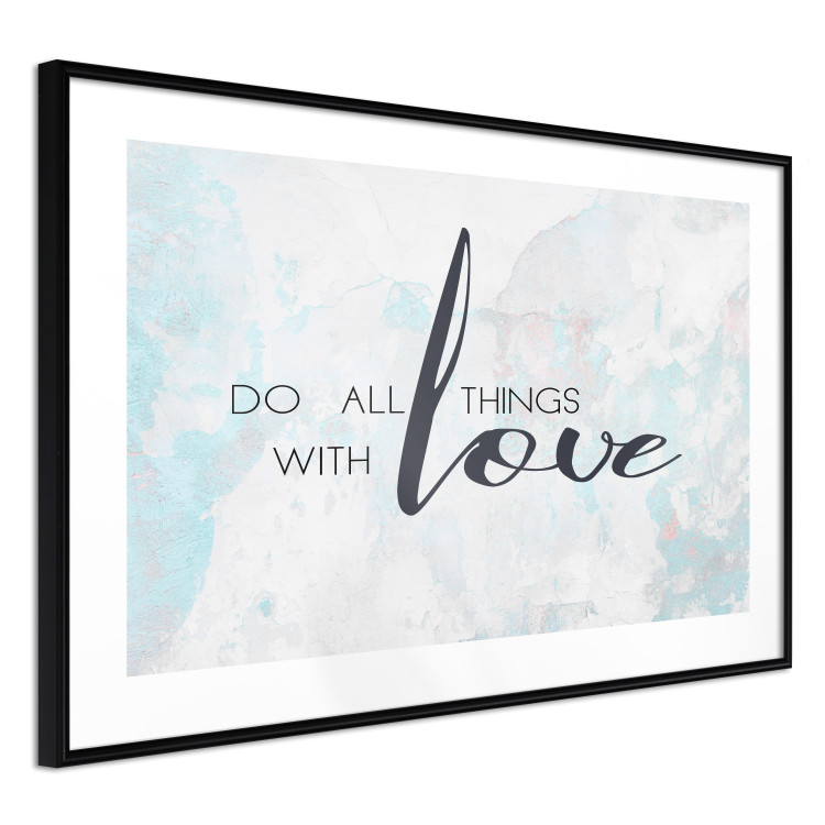 Wall Poster Do All Things with Love - motivational English quote and bright background 114456 additionalImage 11