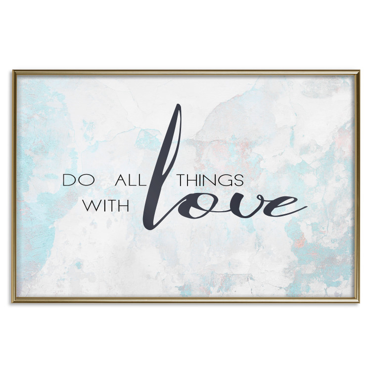 Wall Poster Do All Things with Love - motivational English quote and bright background 114456 additionalImage 16