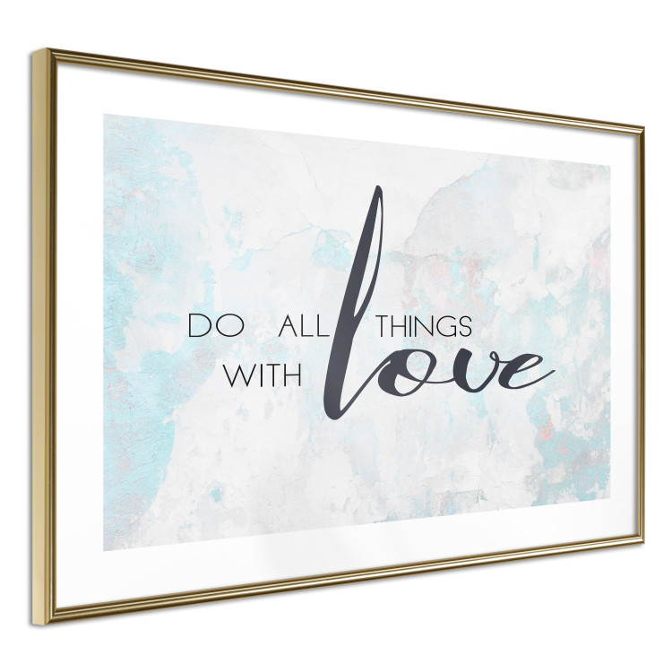 Wall Poster Do All Things with Love - motivational English quote and bright background 114456 additionalImage 6
