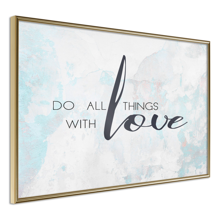 Wall Poster Do All Things with Love - motivational English quote and bright background 114456 additionalImage 12