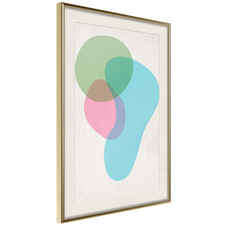 Wall Poster Colorful Blots - abstraction with colorful irregular shapes on beige 116956 additionalImage 2