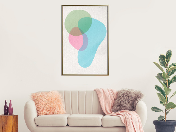 Wall Poster Colorful Blots - abstraction with colorful irregular shapes on beige 116956 additionalImage 7