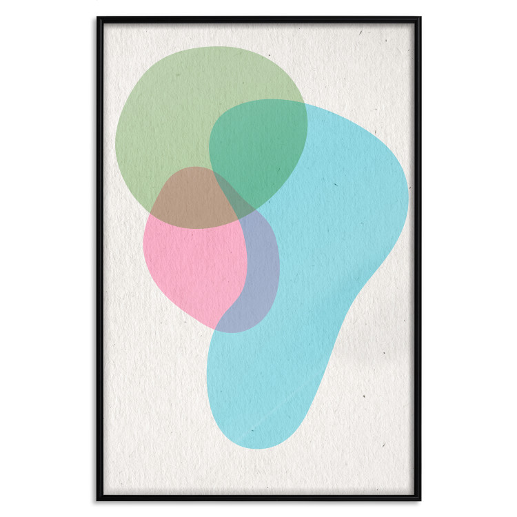 Wall Poster Colorful Blots - abstraction with colorful irregular shapes on beige 116956 additionalImage 24