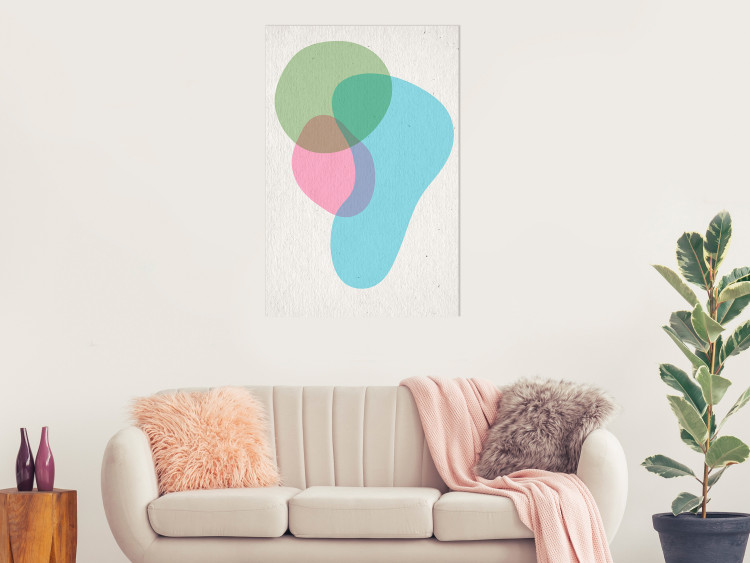 Wall Poster Colorful Blots - abstraction with colorful irregular shapes on beige 116956 additionalImage 23