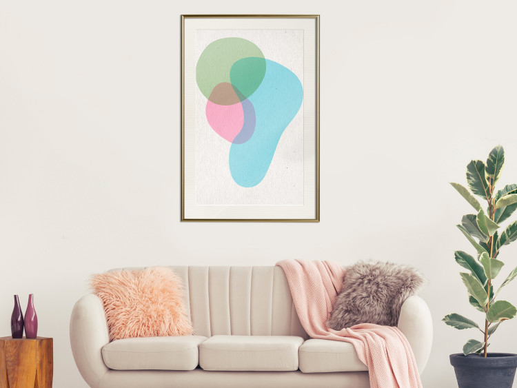 Wall Poster Colorful Blots - abstraction with colorful irregular shapes on beige 116956 additionalImage 21