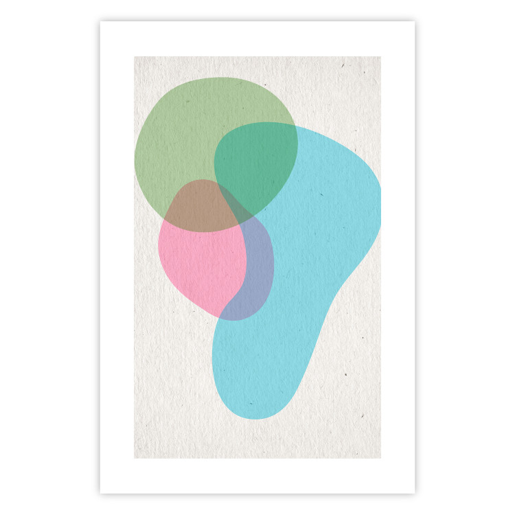 Wall Poster Colorful Blots - abstraction with colorful irregular shapes on beige 116956 additionalImage 25