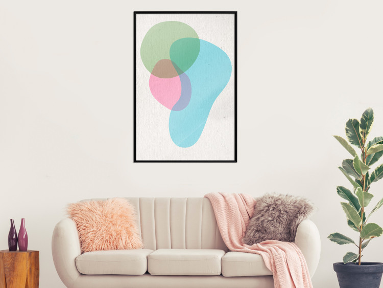 Wall Poster Colorful Blots - abstraction with colorful irregular shapes on beige 116956 additionalImage 3