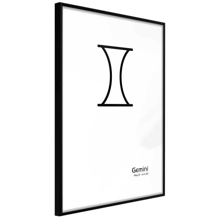 Poster Gemini - black and white composition with zodiac sign and texts 117056 additionalImage 11