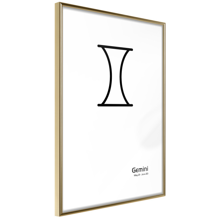 Poster Gemini - black and white composition with zodiac sign and texts 117056 additionalImage 6