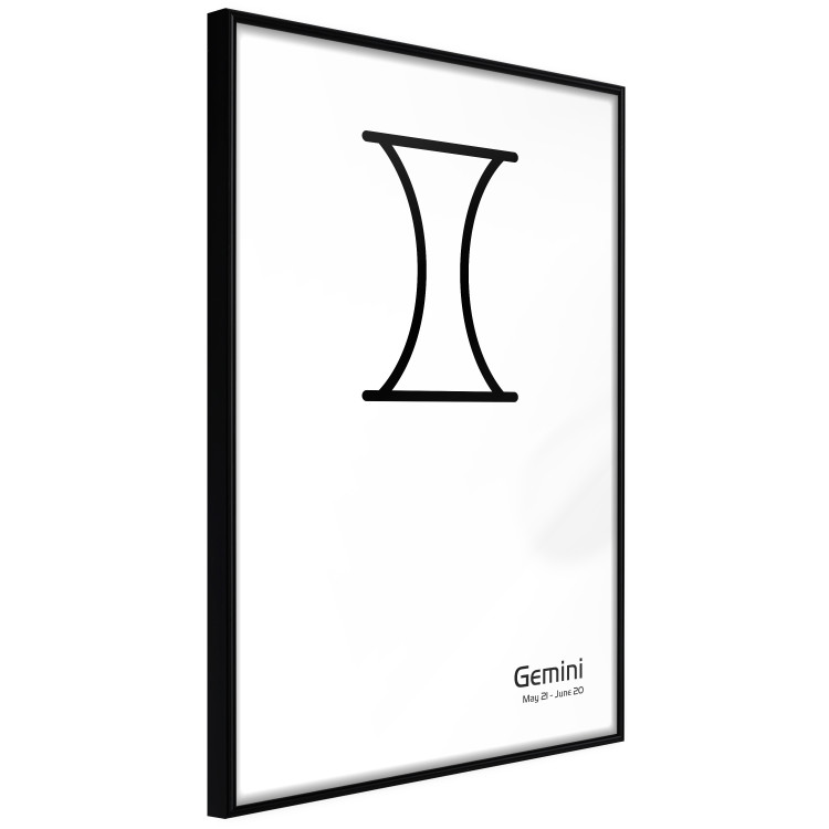 Poster Gemini - black and white composition with zodiac sign and texts 117056 additionalImage 10