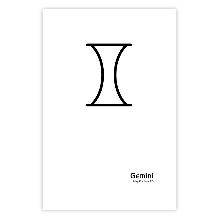 Poster Gemini - black and white composition with zodiac sign and texts 117056 additionalImage 19