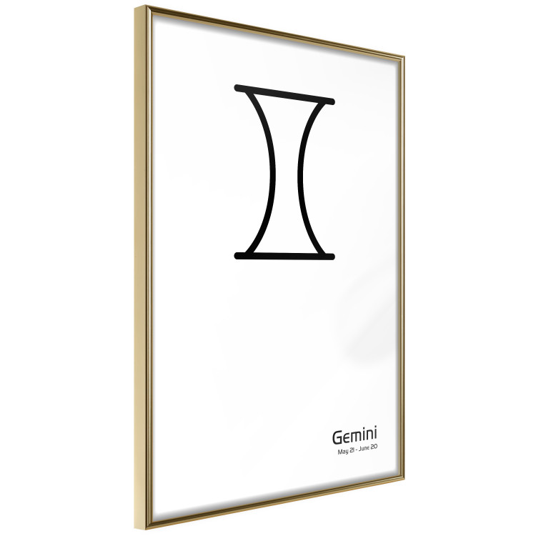 Poster Gemini - black and white composition with zodiac sign and texts 117056 additionalImage 12