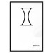 Poster Gemini - black and white composition with zodiac sign and texts 117056 additionalThumb 18