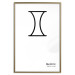 Poster Gemini - black and white composition with zodiac sign and texts 117056 additionalThumb 16