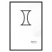 Poster Gemini - black and white composition with zodiac sign and texts 117056 additionalThumb 15