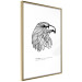 Poster Eagle of Freedom - black and white composition with a predatory bird in patterns 117556 additionalThumb 8