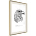 Poster Eagle of Freedom - black and white composition with a predatory bird in patterns 117556 additionalThumb 2