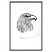 Poster Eagle of Freedom - black and white composition with a predatory bird in patterns 117556 additionalThumb 17