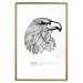 Poster Eagle of Freedom - black and white composition with a predatory bird in patterns 117556 additionalThumb 20