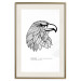 Poster Eagle of Freedom - black and white composition with a predatory bird in patterns 117556 additionalThumb 19