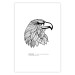 Poster Eagle of Freedom - black and white composition with a predatory bird in patterns 117556 additionalThumb 25