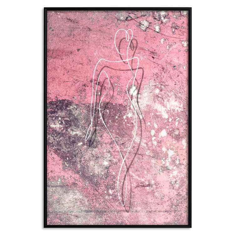 Wall Poster Marble Shape - delicate feminine lineart on a pink background 118256 additionalImage 18