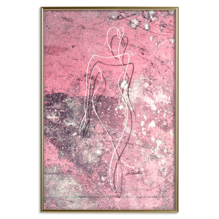 Wall Poster Marble Shape - delicate feminine lineart on a pink background 118256 additionalImage 20