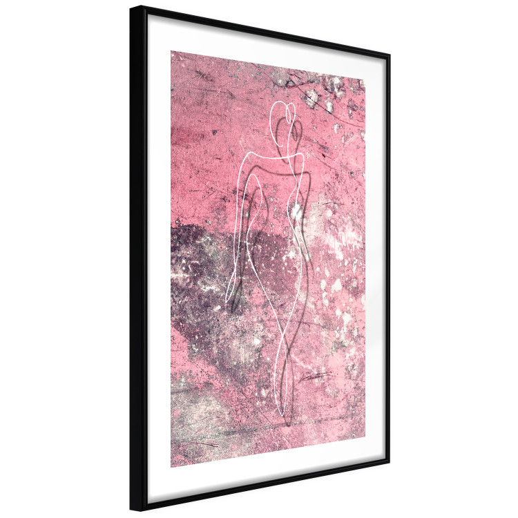 Wall Poster Marble Shape - delicate feminine lineart on a pink background 118256 additionalImage 11