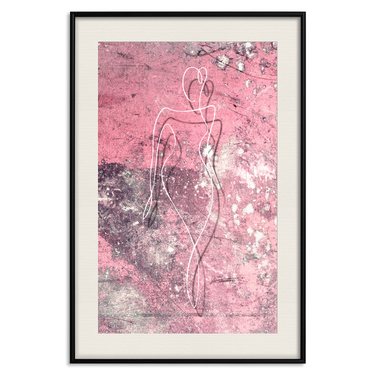 Wall Poster Marble Shape - delicate feminine lineart on a pink background 118256 additionalImage 18
