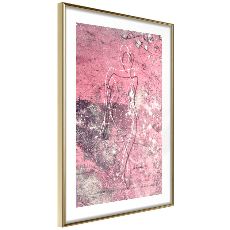 Wall Poster Marble Shape - delicate feminine lineart on a pink background 118256 additionalImage 6