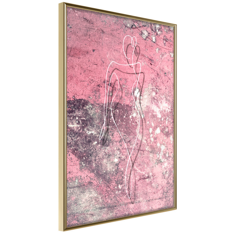 Wall Poster Marble Shape - delicate feminine lineart on a pink background 118256 additionalImage 12