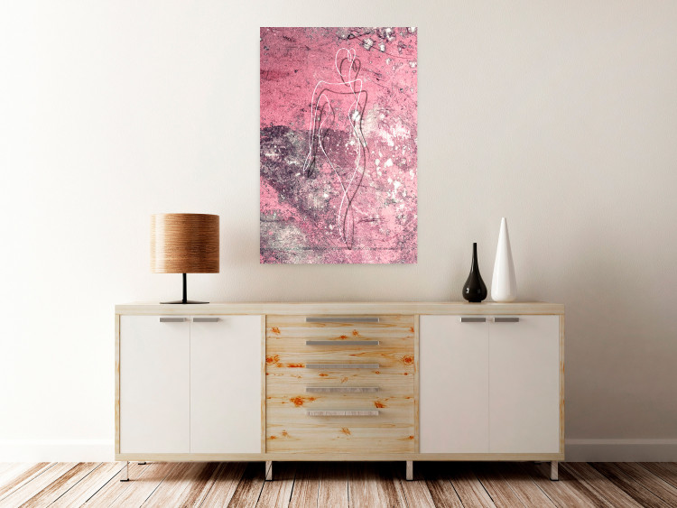 Wall Poster Marble Shape - delicate feminine lineart on a pink background 118256 additionalImage 23