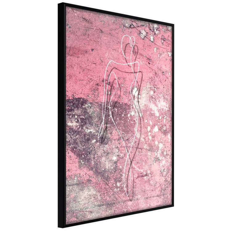 Wall Poster Marble Shape - delicate feminine lineart on a pink background 118256 additionalImage 10