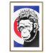 Poster Monkey Queen - unique mural in Banksy style with an animal wearing a crown 118756 additionalThumb 26