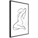 Poster Dreamy Maiden - black and white line art with the silhouette of a naked woman 119256 additionalThumb 2