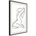 Poster Dreamy Maiden - black and white line art with the silhouette of a naked woman 119256 additionalThumb 3