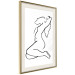 Poster Dreamy Maiden - black and white line art with the silhouette of a naked woman 119256 additionalThumb 13
