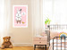 Wall Poster Bunny's Friend - rabbit character holding a duckling on a pink background 122756 additionalThumb 2