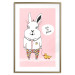 Wall Poster Bunny's Friend - rabbit character holding a duckling on a pink background 122756 additionalThumb 16