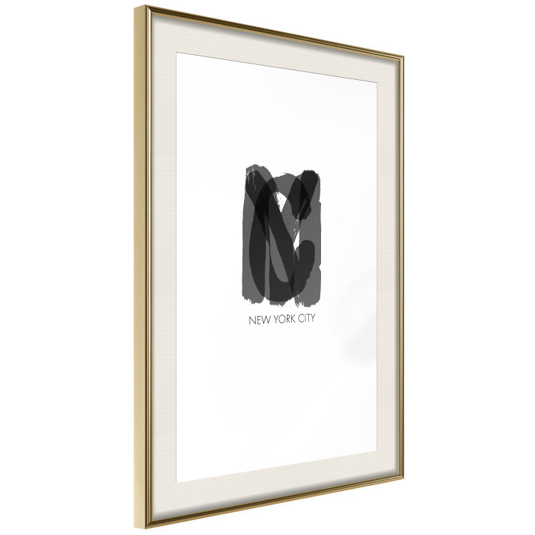 Wall Poster New York City - black text displaying the abbreviation for the city name New York 122956 additionalImage 2