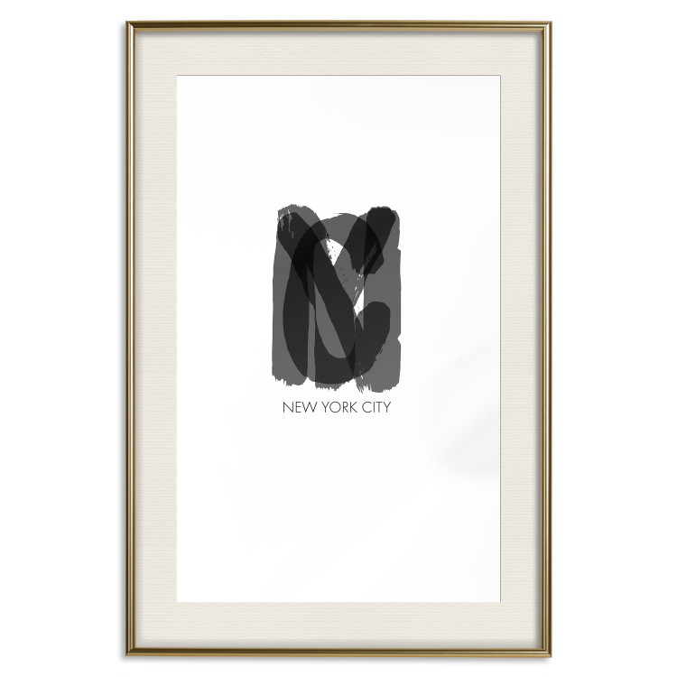 Wall Poster New York City - black text displaying the abbreviation for the city name New York 122956 additionalImage 19