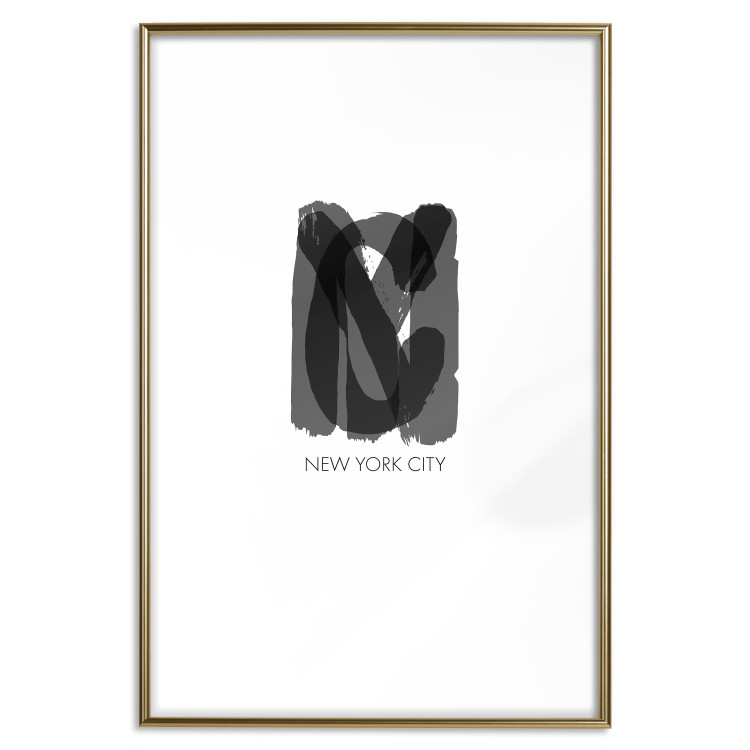 Wall Poster New York City - black text displaying the abbreviation for the city name New York 122956 additionalImage 20