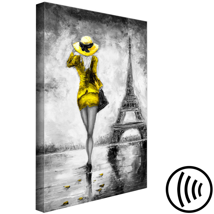 Canvas Print Parisian Woman (1 Part) Vertical Yellow 123056 additionalImage 6