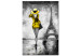 Canvas Print Parisian Woman (1 Part) Vertical Yellow 123056