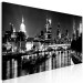 Canvas Print London Lights (1 Part) Narrow Black and White 123656 additionalThumb 2