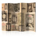 Room Divider Vintage Books II (5-piece) - background of old books in retro style 124056