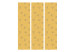Room Divider Breath of Nature (3-piece) - dandelion pattern on an orange background 124156 additionalThumb 3