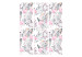 Folding Screen Flamingos and Twigs (3-piece) - pink birds surrounded by plants 124356 additionalThumb 3