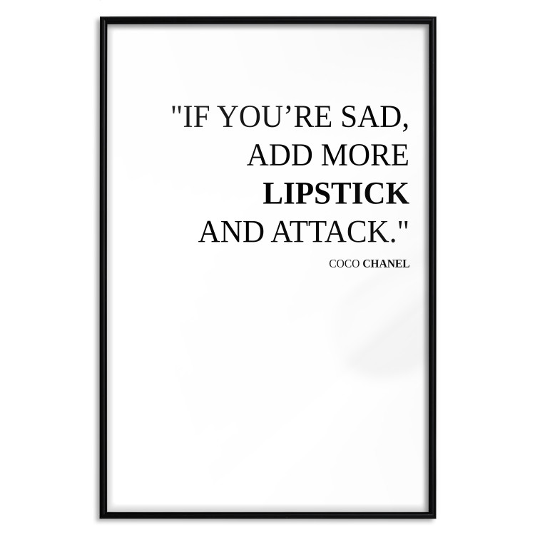 Poster More Lipstick - black English text on a contrasting white background 125756 additionalImage 25